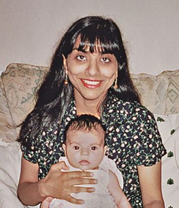 Daksha Emson with her baby, Freya